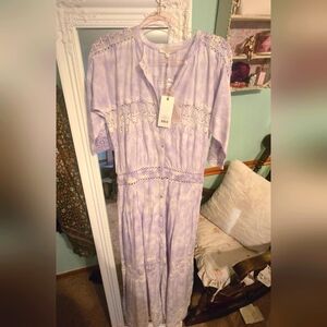 Lavender Lace Maxi Dress